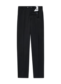 Wide-leg trousers in wool twill - Black