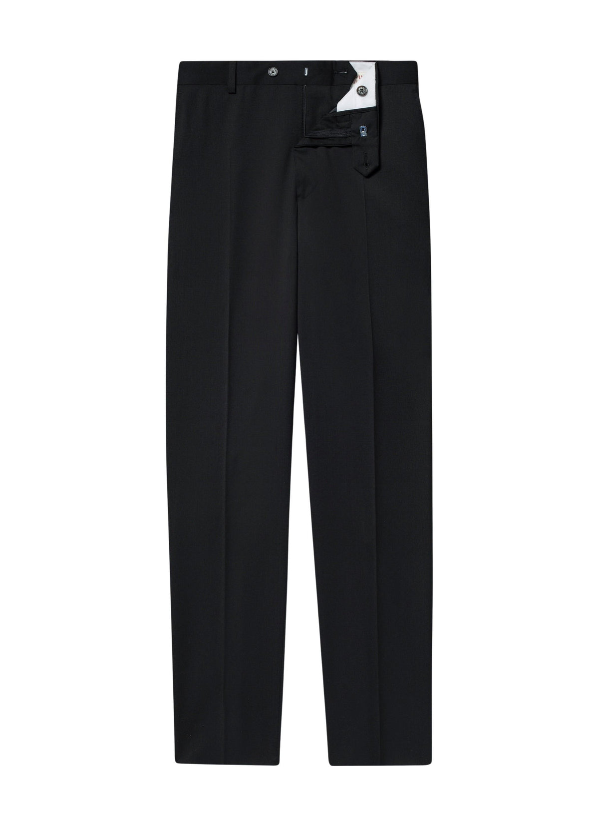 Wide-leg trousers in wool twill - Black