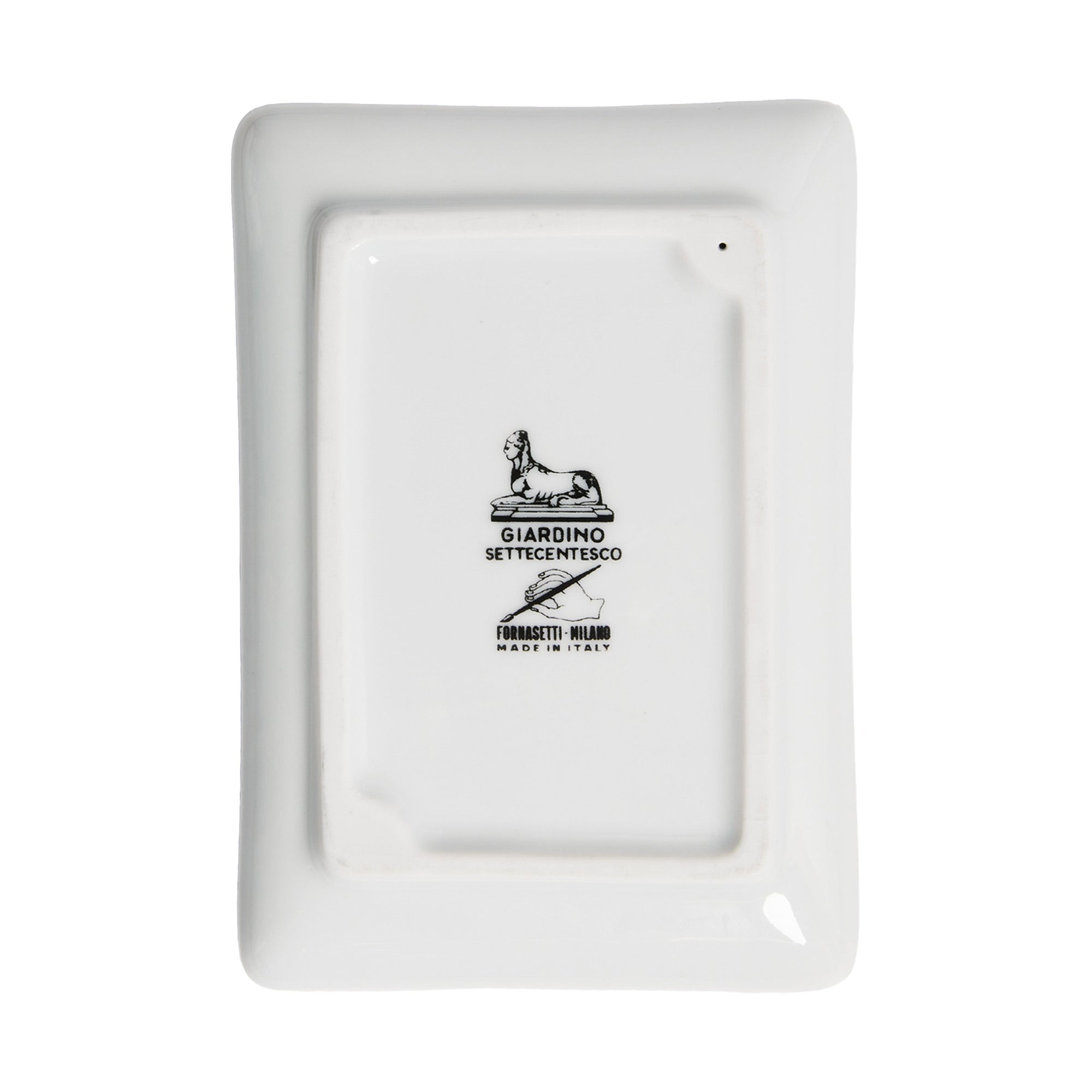 Giardino Settecentesco porcelain ashtray - Grey & Black & White