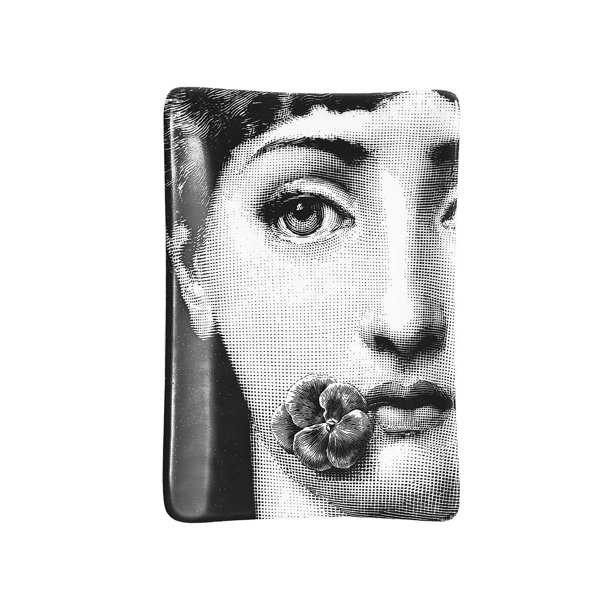 Tema e Variazioni n°137 porcelain ashtray - Black & White