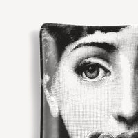 Tema e Variazioni n°137 porcelain ashtray - Black & White