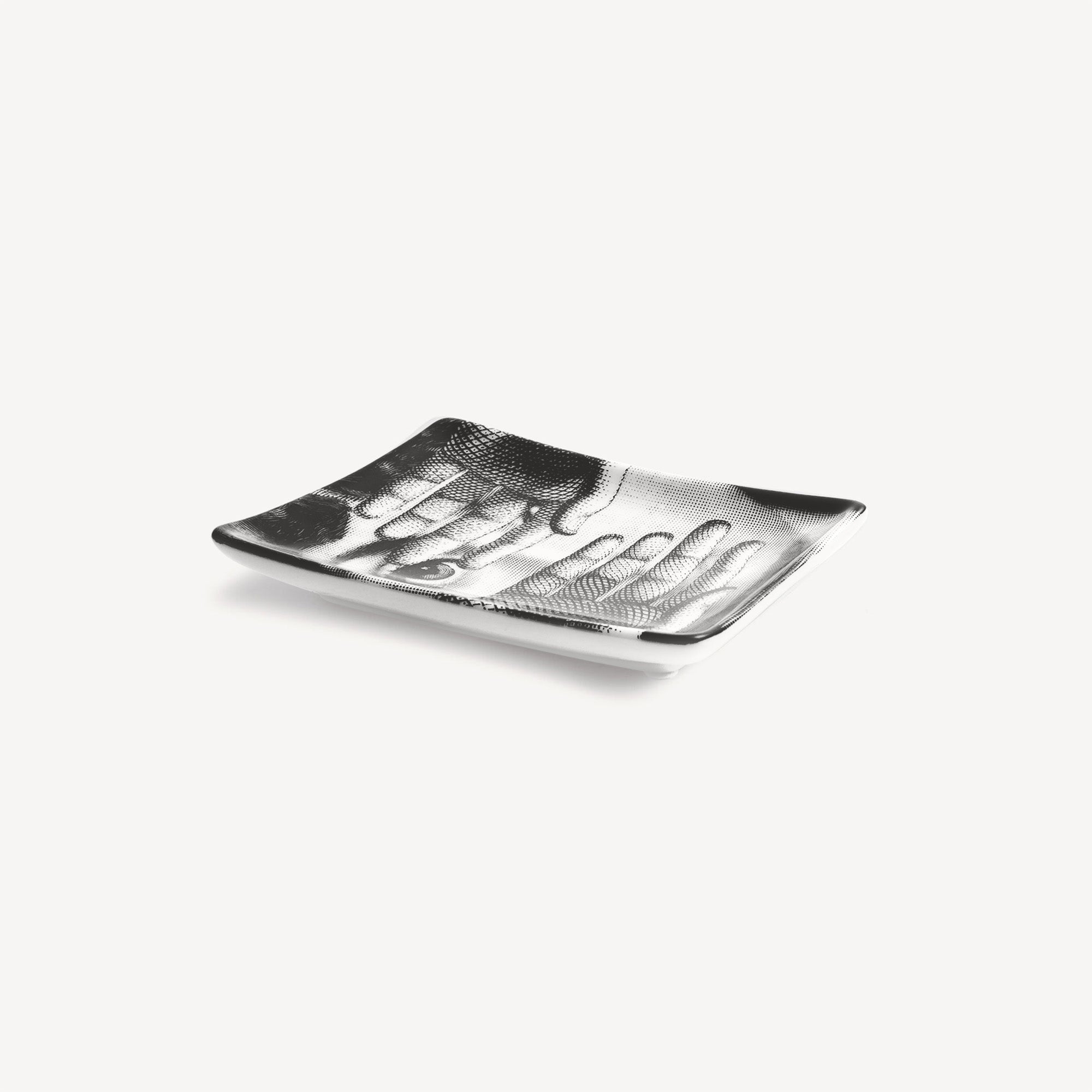 Tema e Variazioni n°154 porcelain ashtray - Black & White