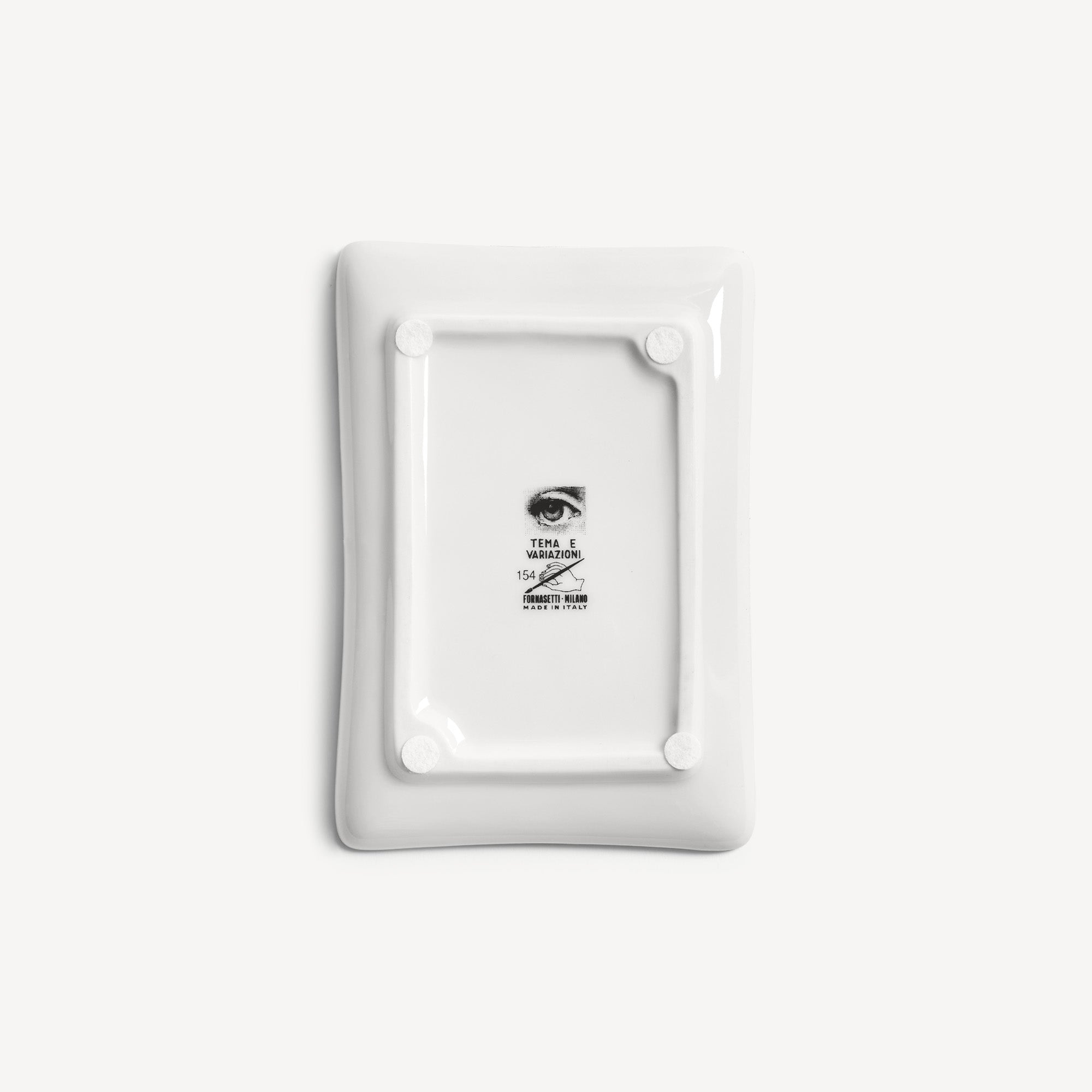 Tema e Variazioni n°154 porcelain ashtray - Black & White