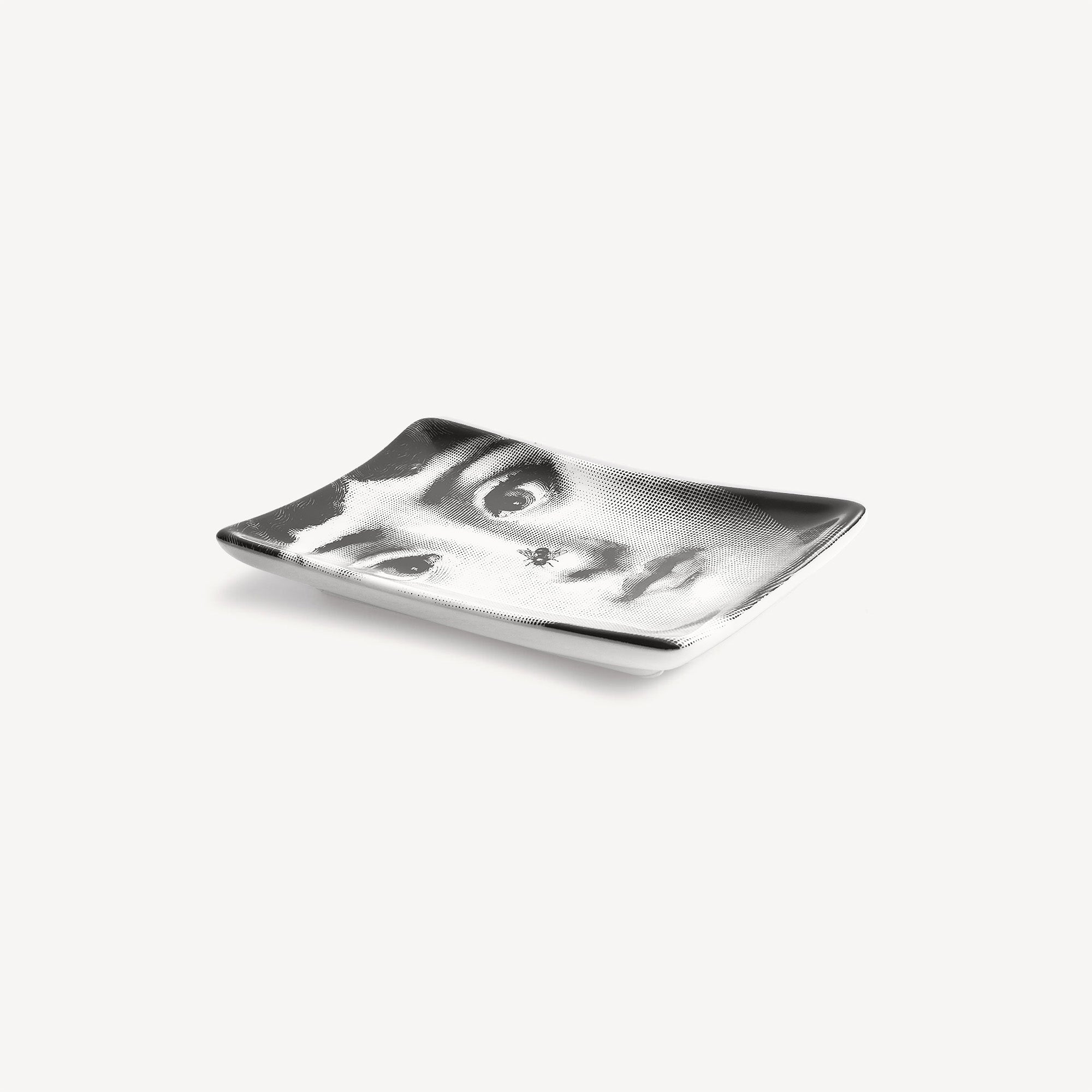 Tema e Variazioni n°363 porcelain ashtray - Black & White
