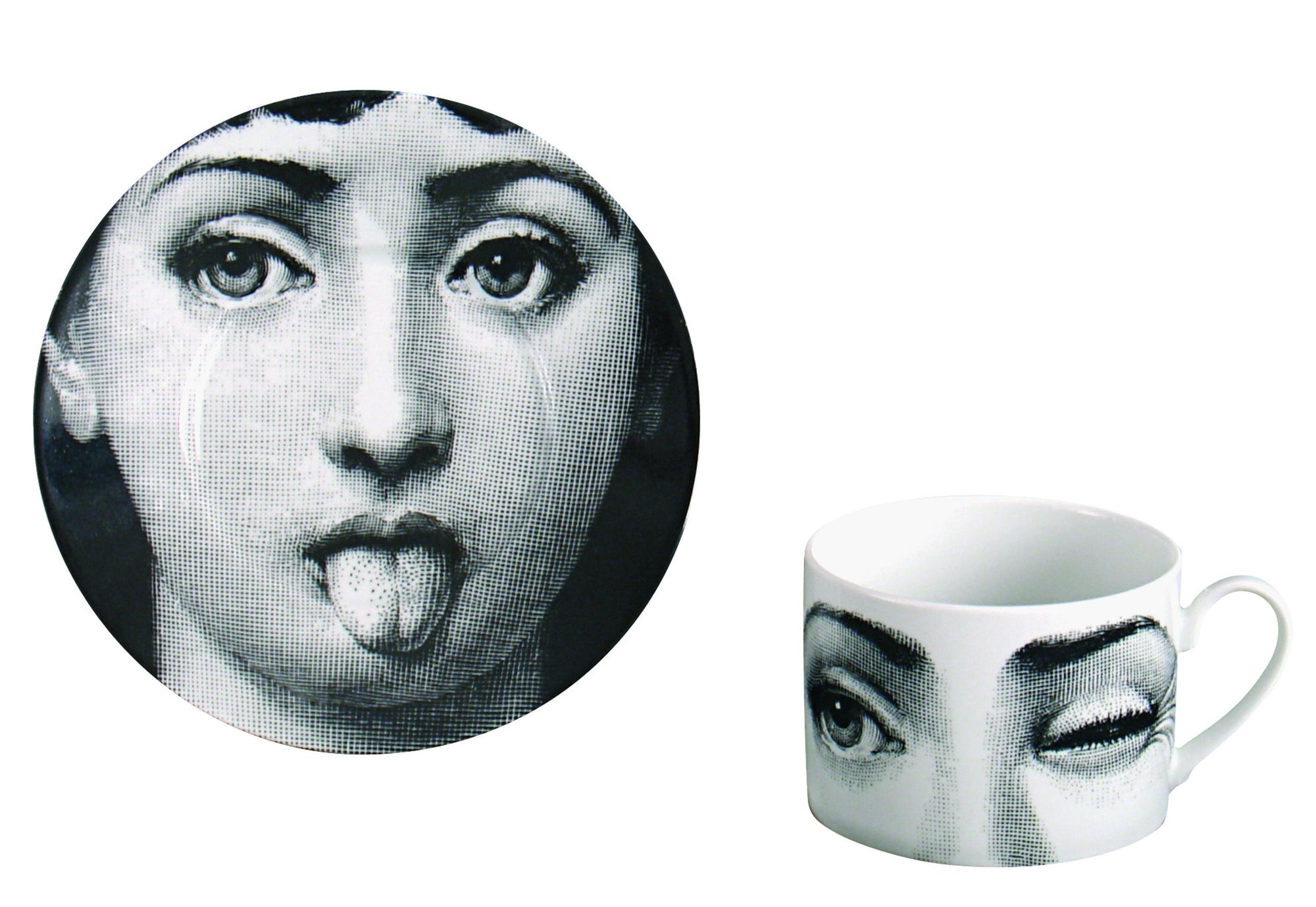 Tema e Variazioni 2005 porcelain teacup - Black & White