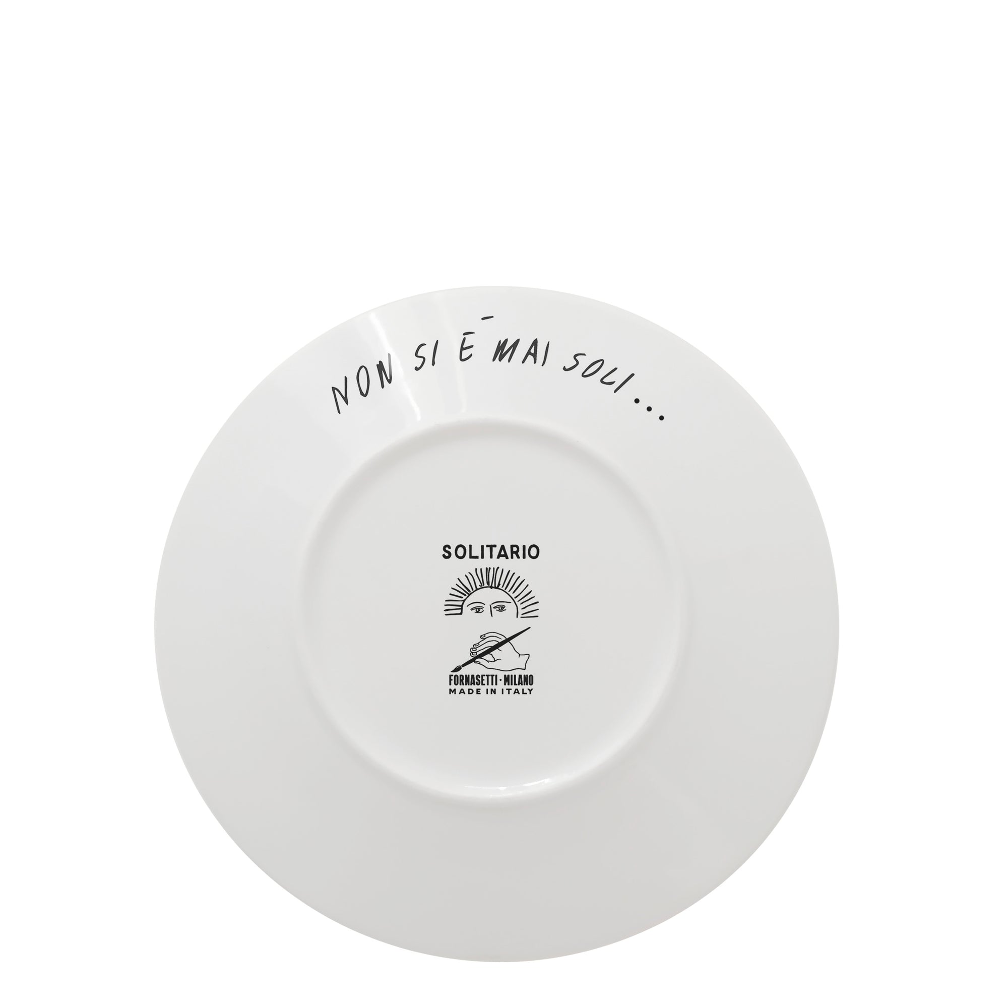Solitario porcelain teacup - Black & White
