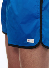 Short de bain uni - Bleu électrique
