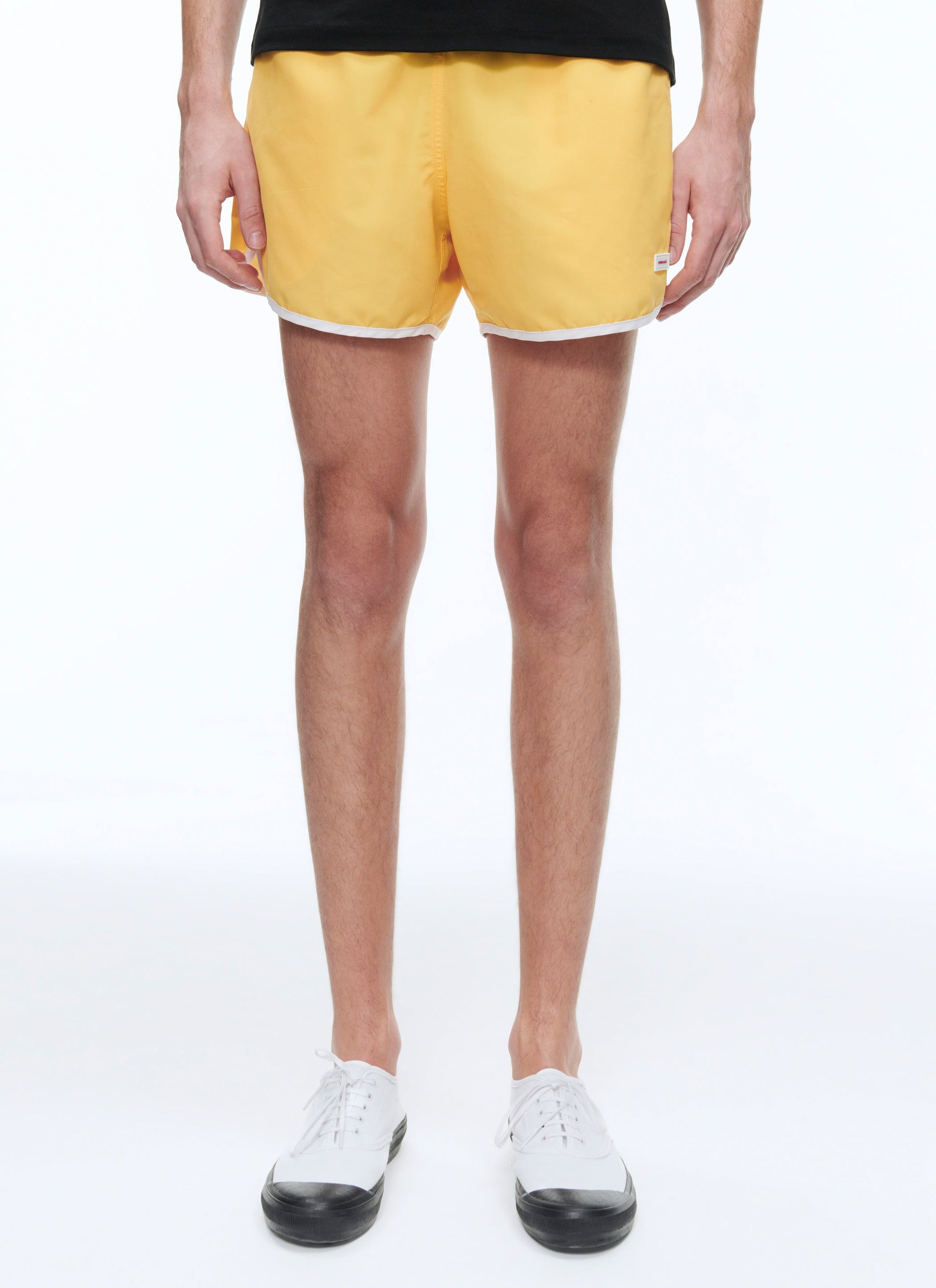 Short de bain à taille élastique - Jaune