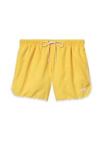 Short de bain à taille élastique - Jaune