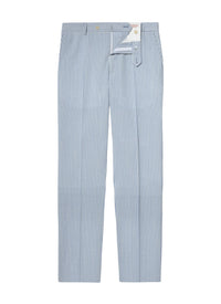 Pantalon en seersucker de laine à rayures - Saphir