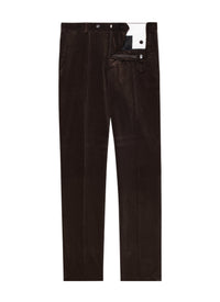 Pantalon ajusté en velours - Marron