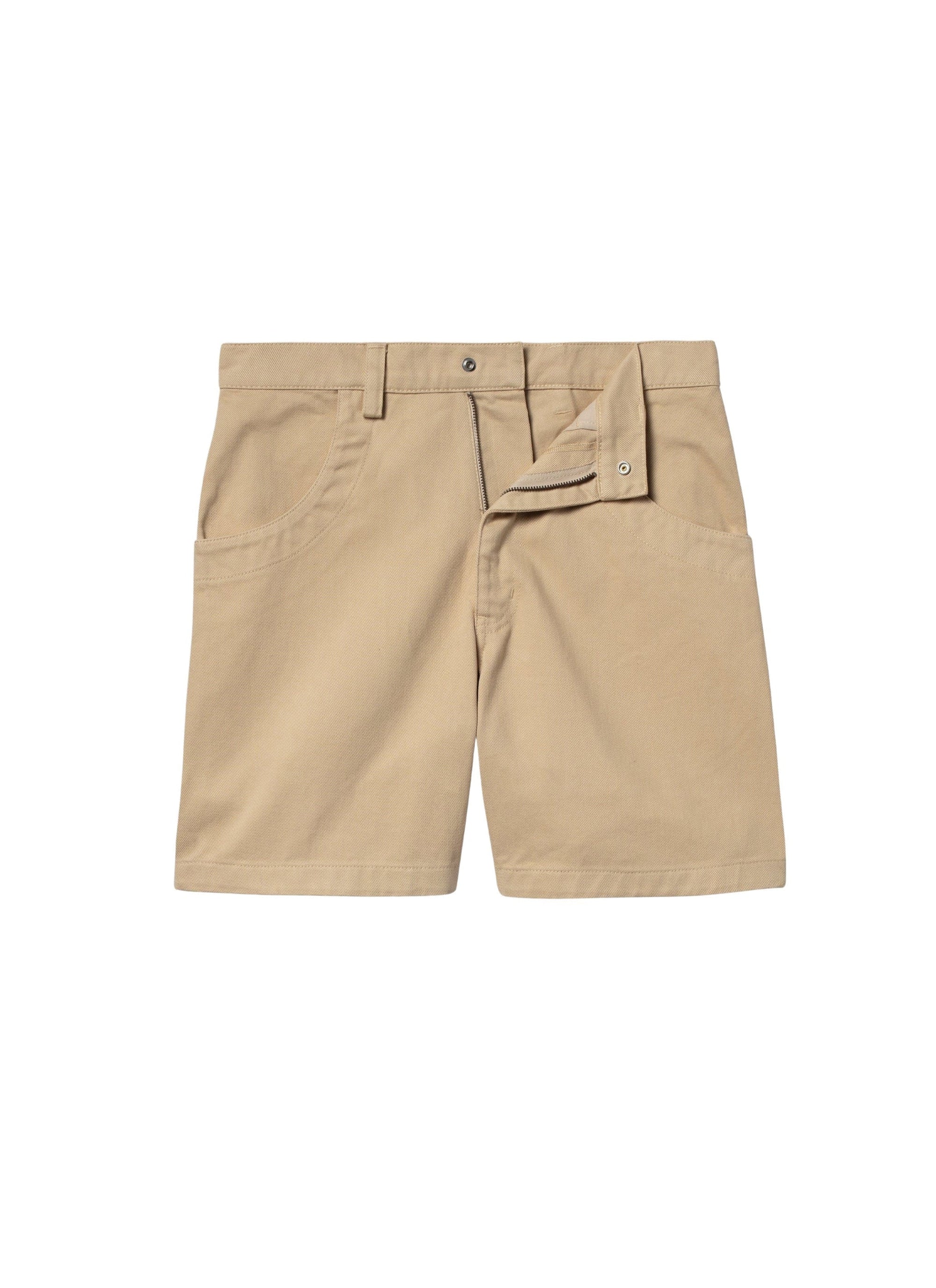 Bermuda à surpiqûres - Beige