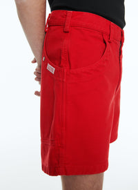 Bermuda en twill de coton - Rouge