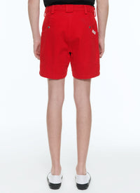 Bermuda en twill de coton - Rouge