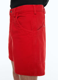 Bermuda en twill de coton - Rouge