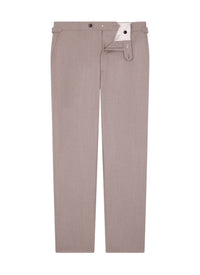 Pantalon de costume ajusté en laine - Beige