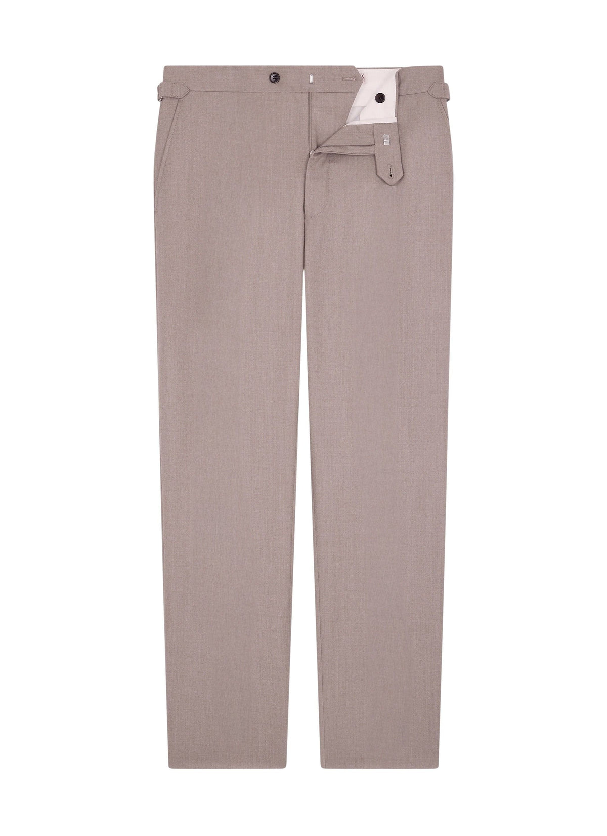 Pantalon de costume ajusté en laine - Beige