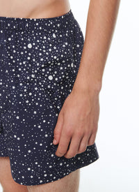 Caleçon à taille élastiquée - Bleu marine