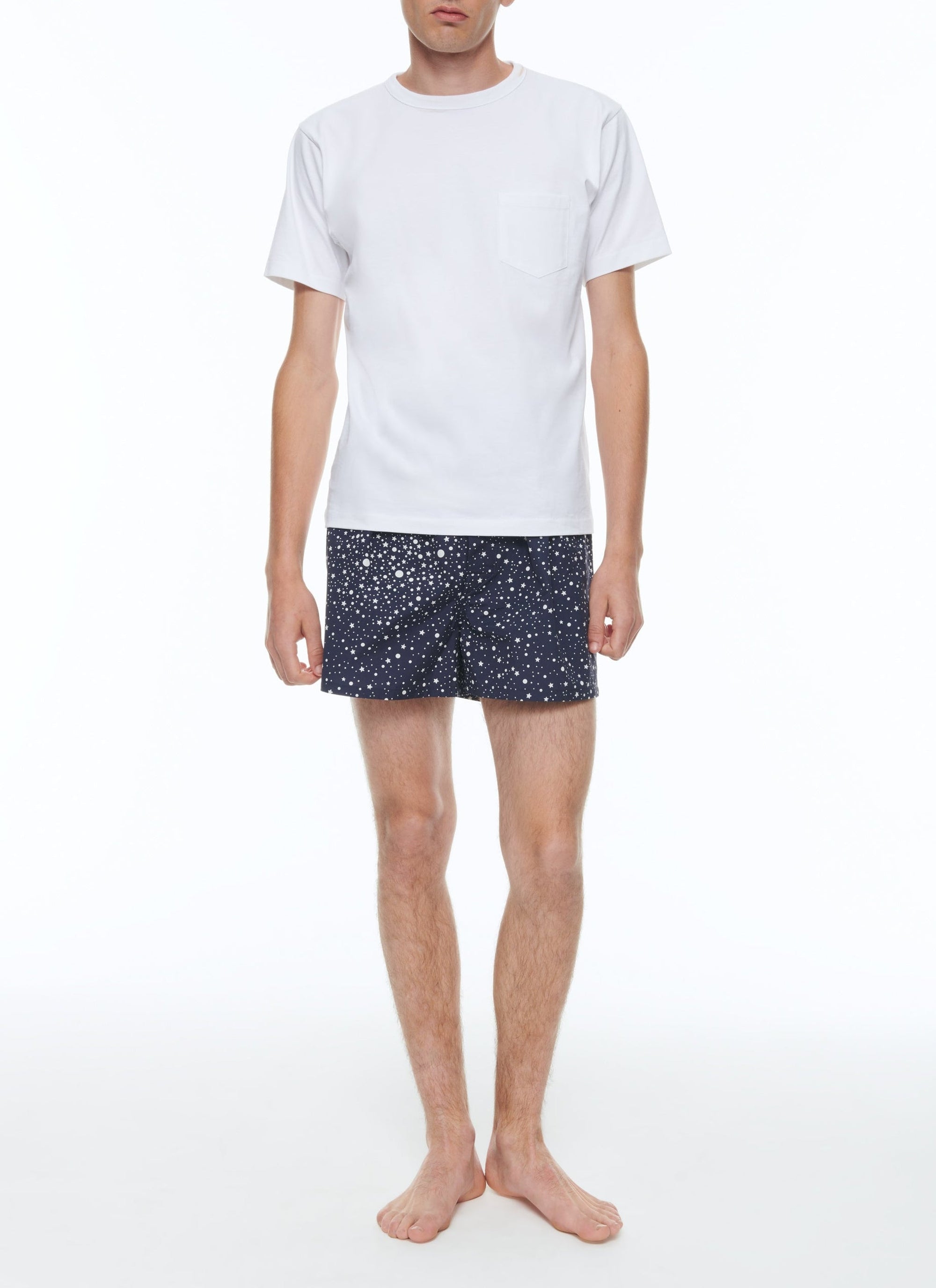 Caleçon à taille élastiquée - Bleu marine