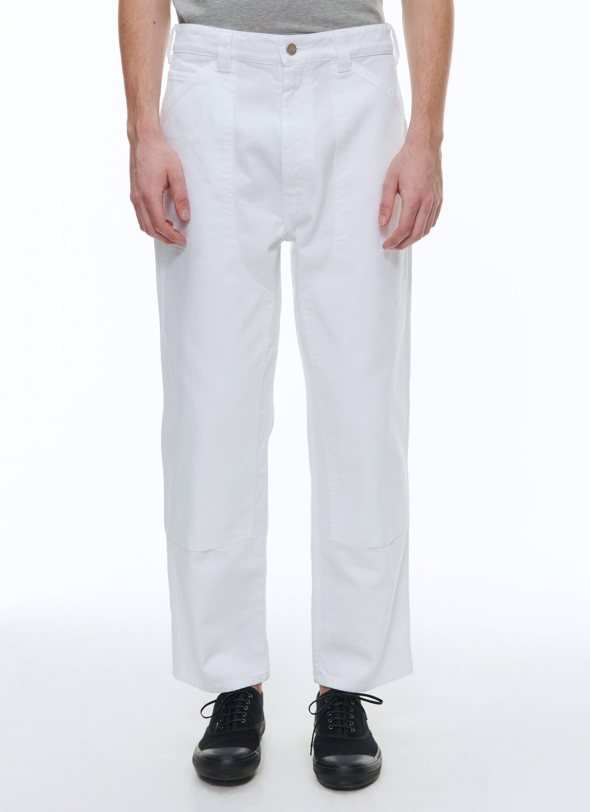 Pantalon cargo en twill de coton - Blanc