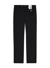Pantalon flare à poches tiquet en laine - Noir