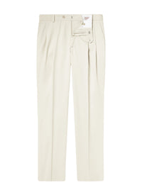 Cotton gabardine trousers - Natural