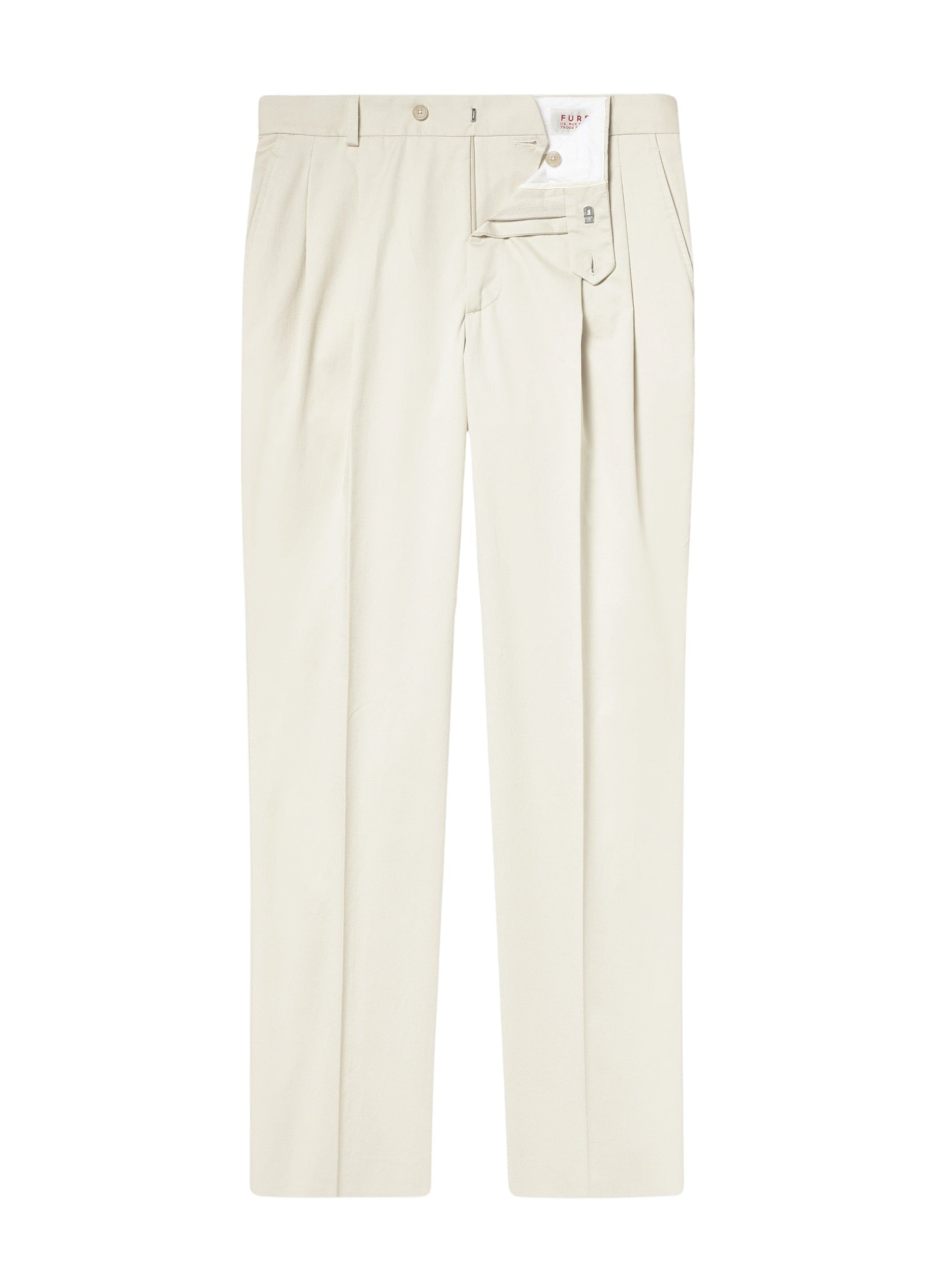 Cotton gabardine trousers - Natural