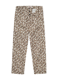 Leopard cotton gabardine chino trousers - Leopard