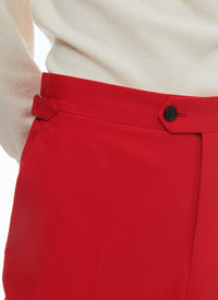 Cotton gabardine chino trousers - Red