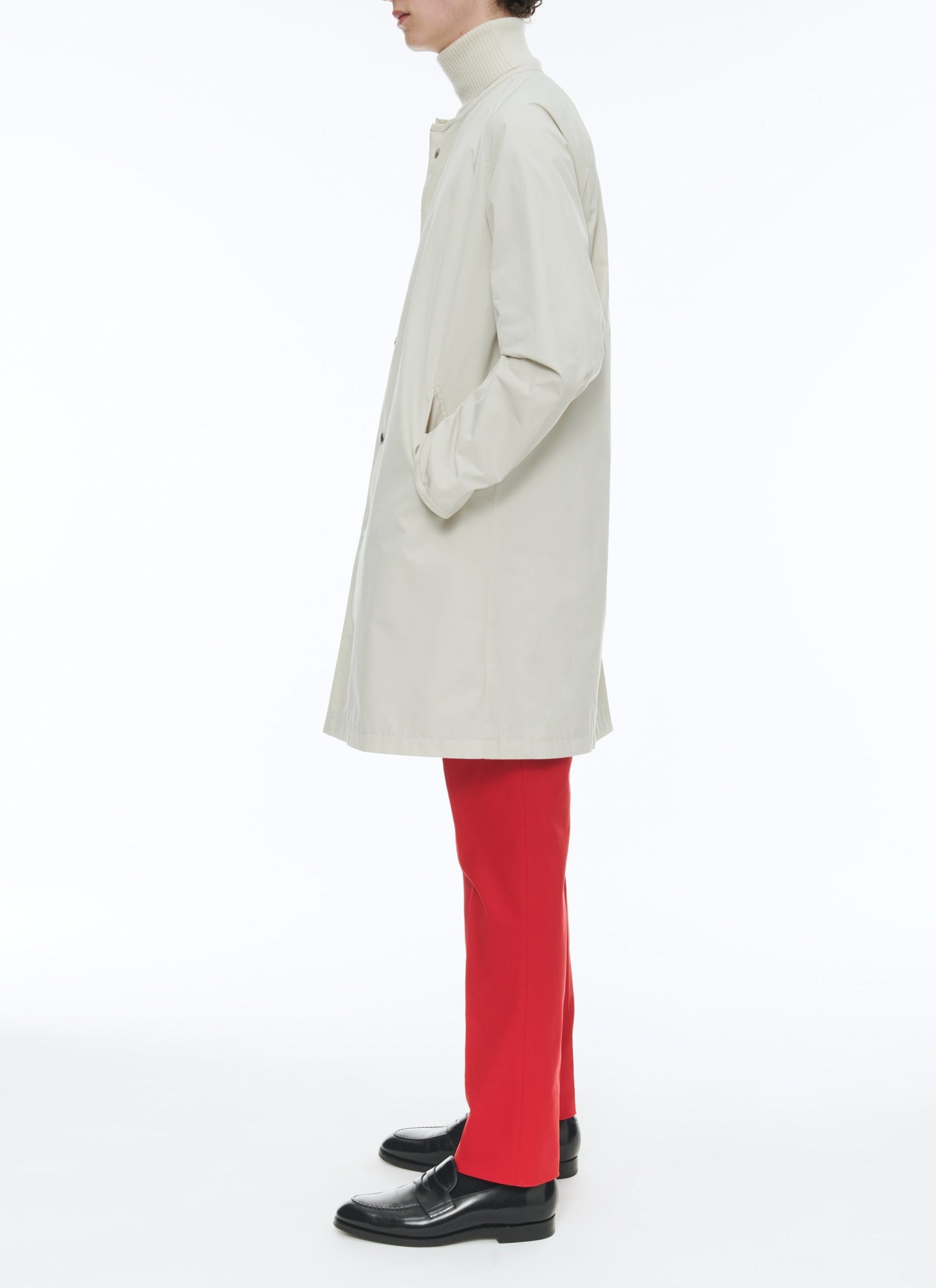 Cotton gabardine chino trousers - Red