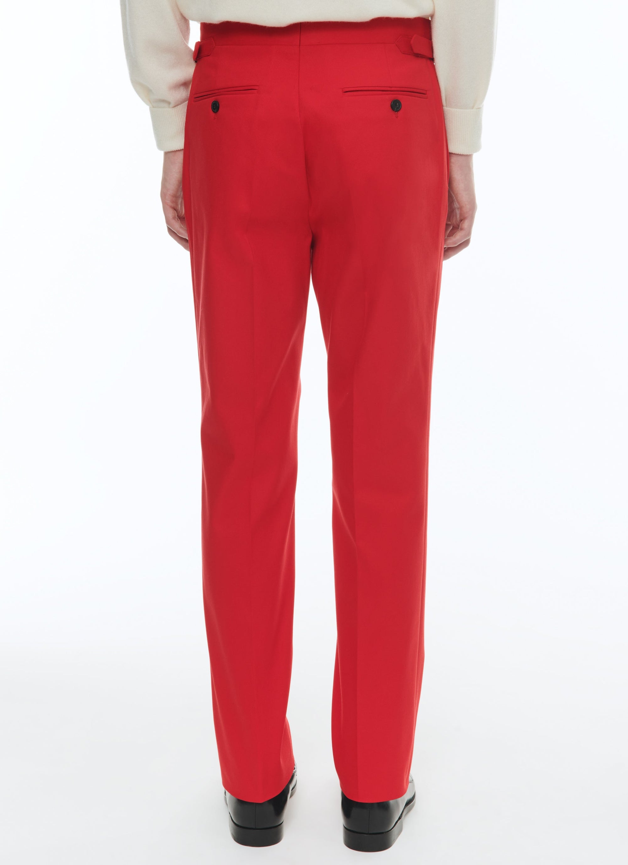 Cotton gabardine chino trousers - Red