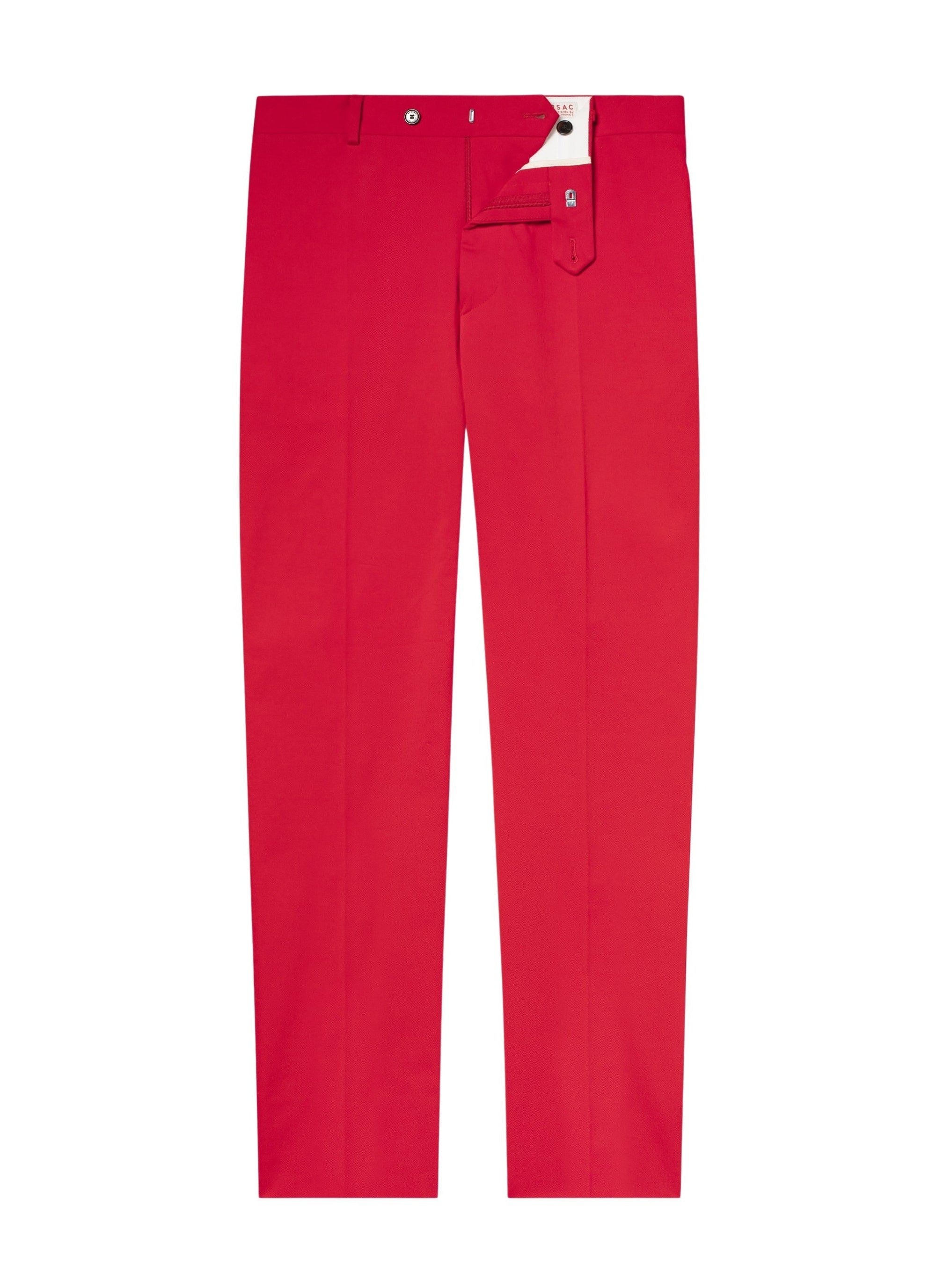 Cotton gabardine chino trousers - Red