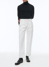 Multi-pocket cargo trousers - White