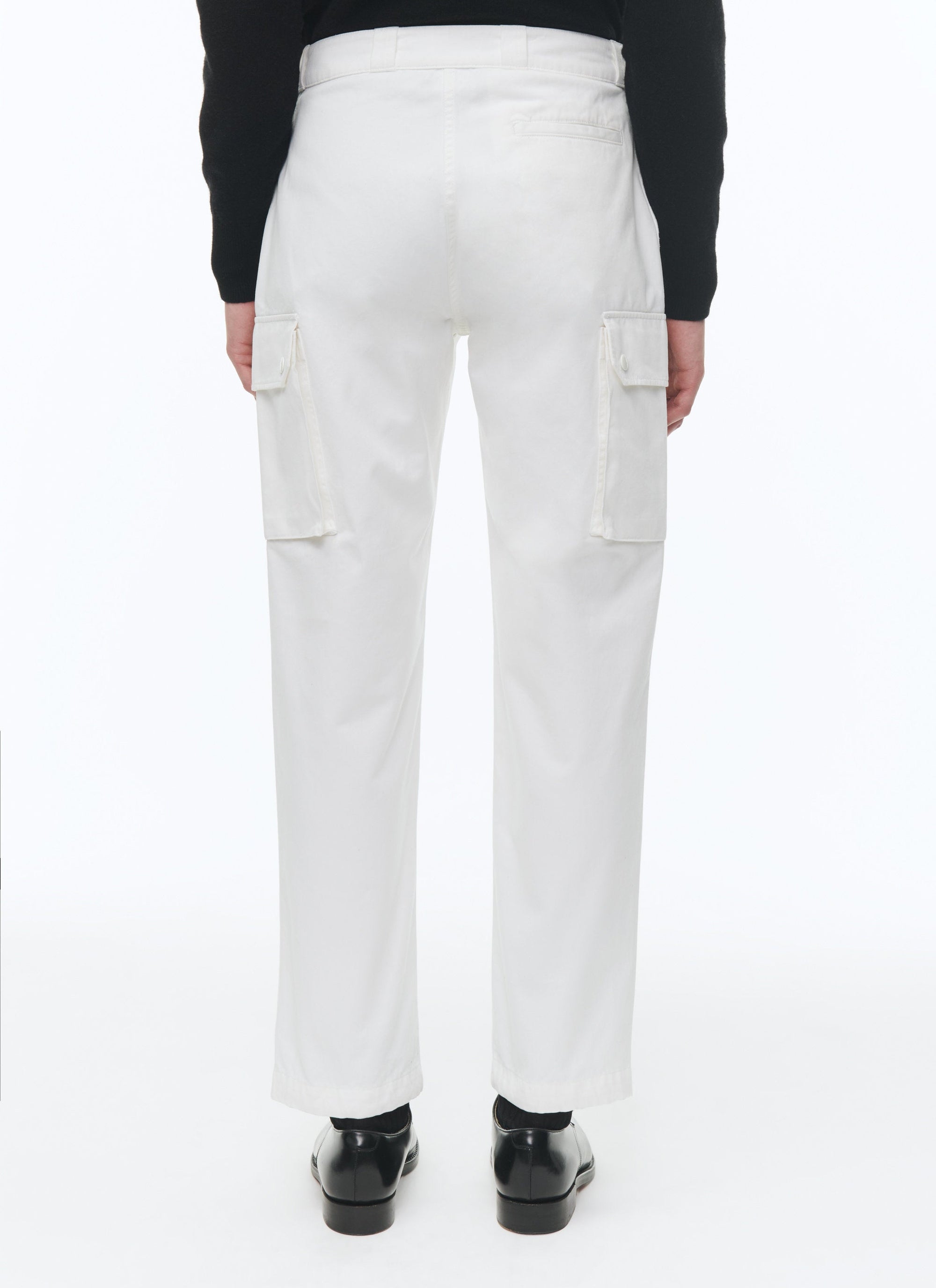 Multi-pocket cargo trousers - White