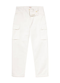 Multi-pocket cargo trousers - White