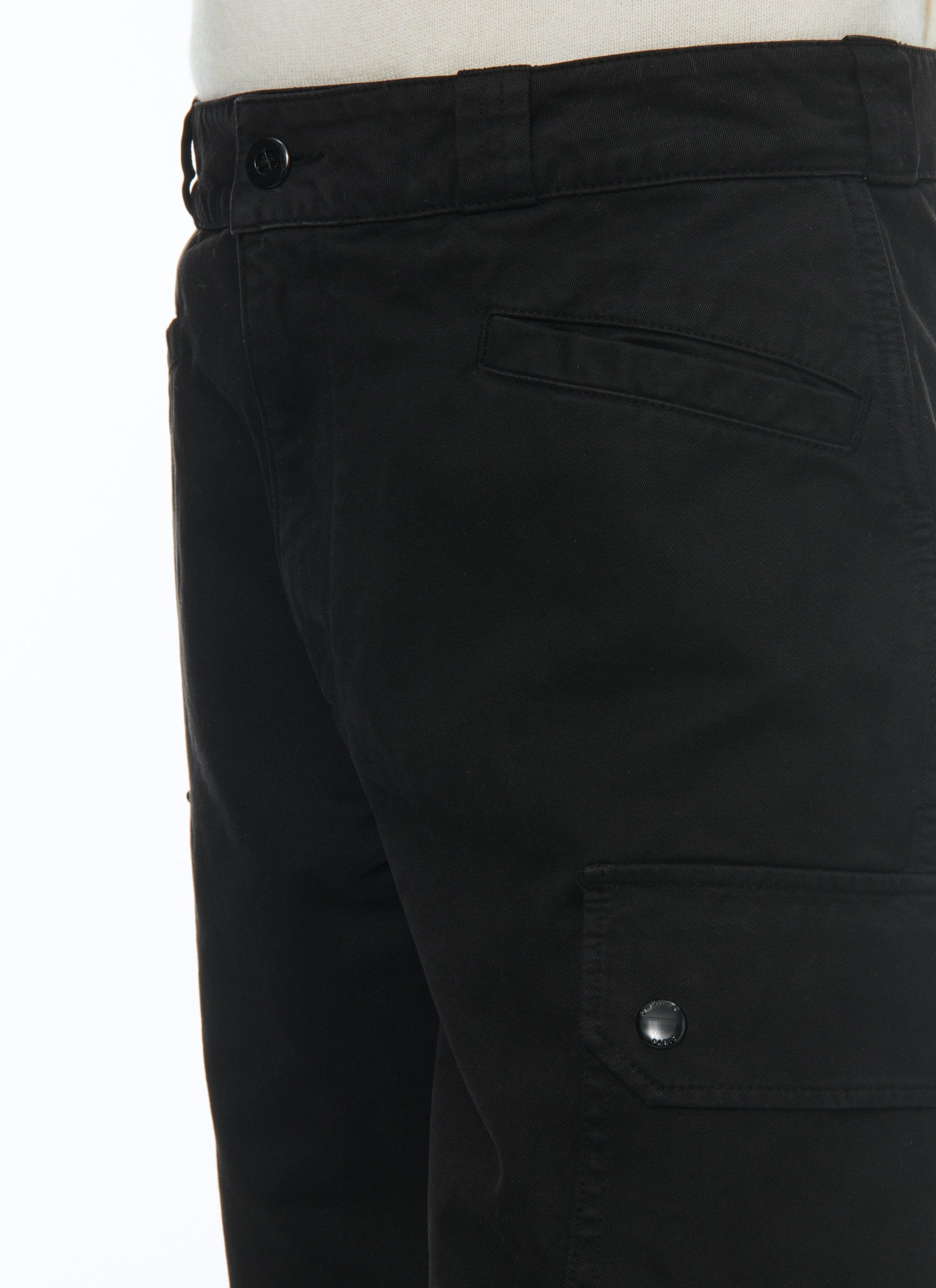 Multi-pocket cargo trousers - Black