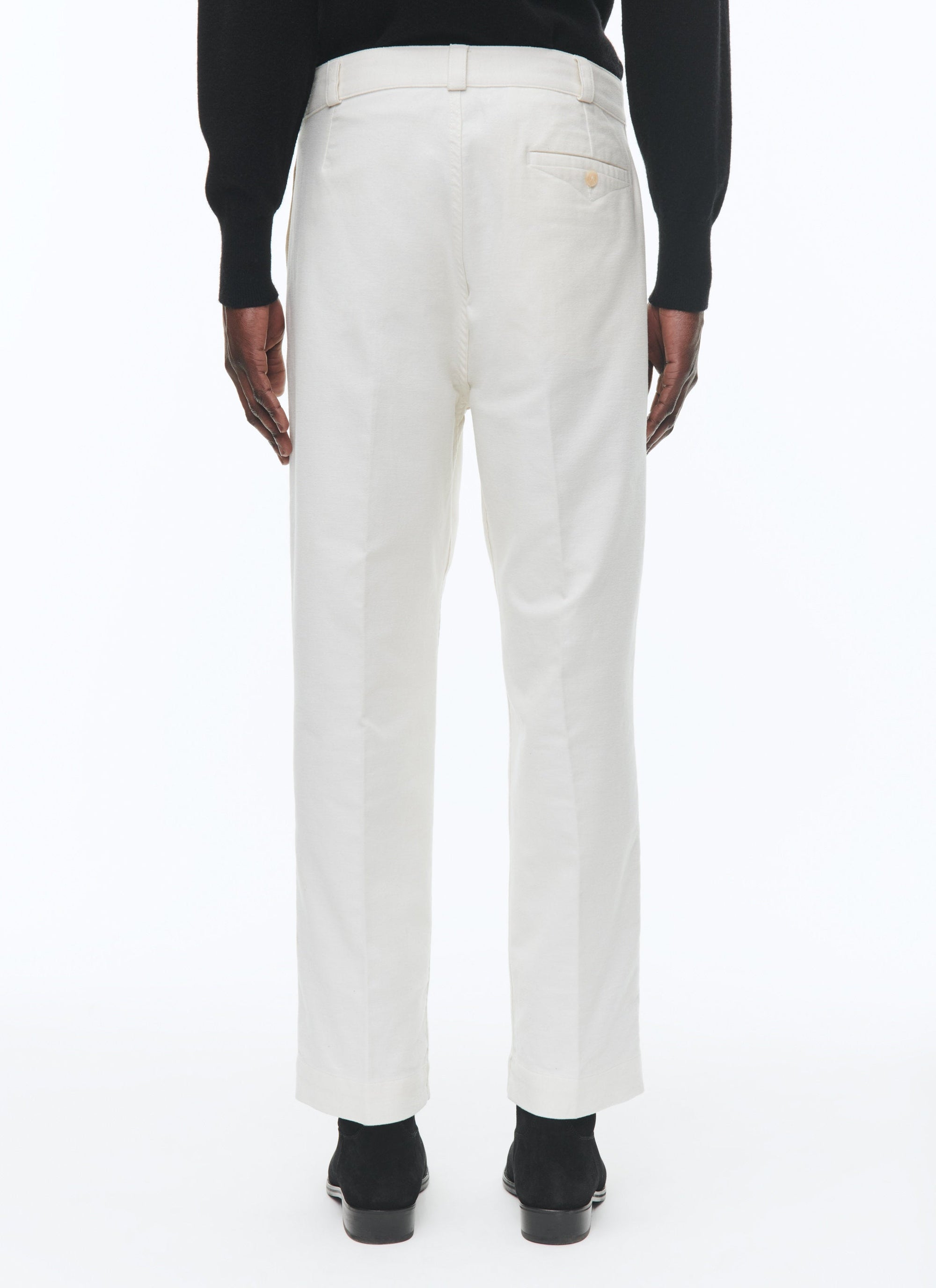Straight-leg chino trousers - Ecru