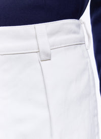 Pantalon chino droit en twill de coton - Blanc