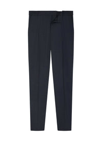 Pantalon élastiqué en laine - Acier