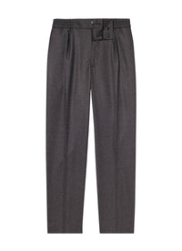 Elasticated wool trousers - Steel