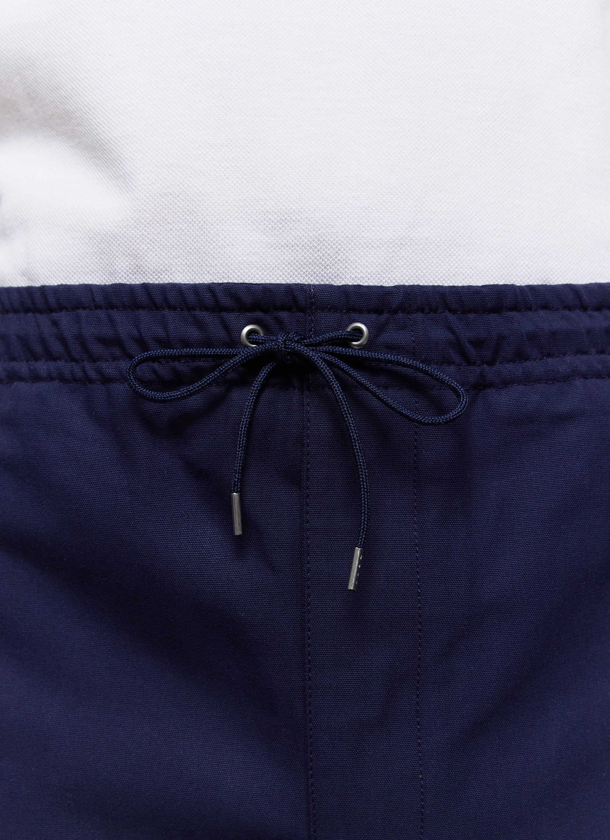 Short élastiqué à cordon - Marine