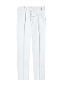 Trousers with darts - White