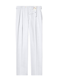 Wool trousers with darts - Ecru