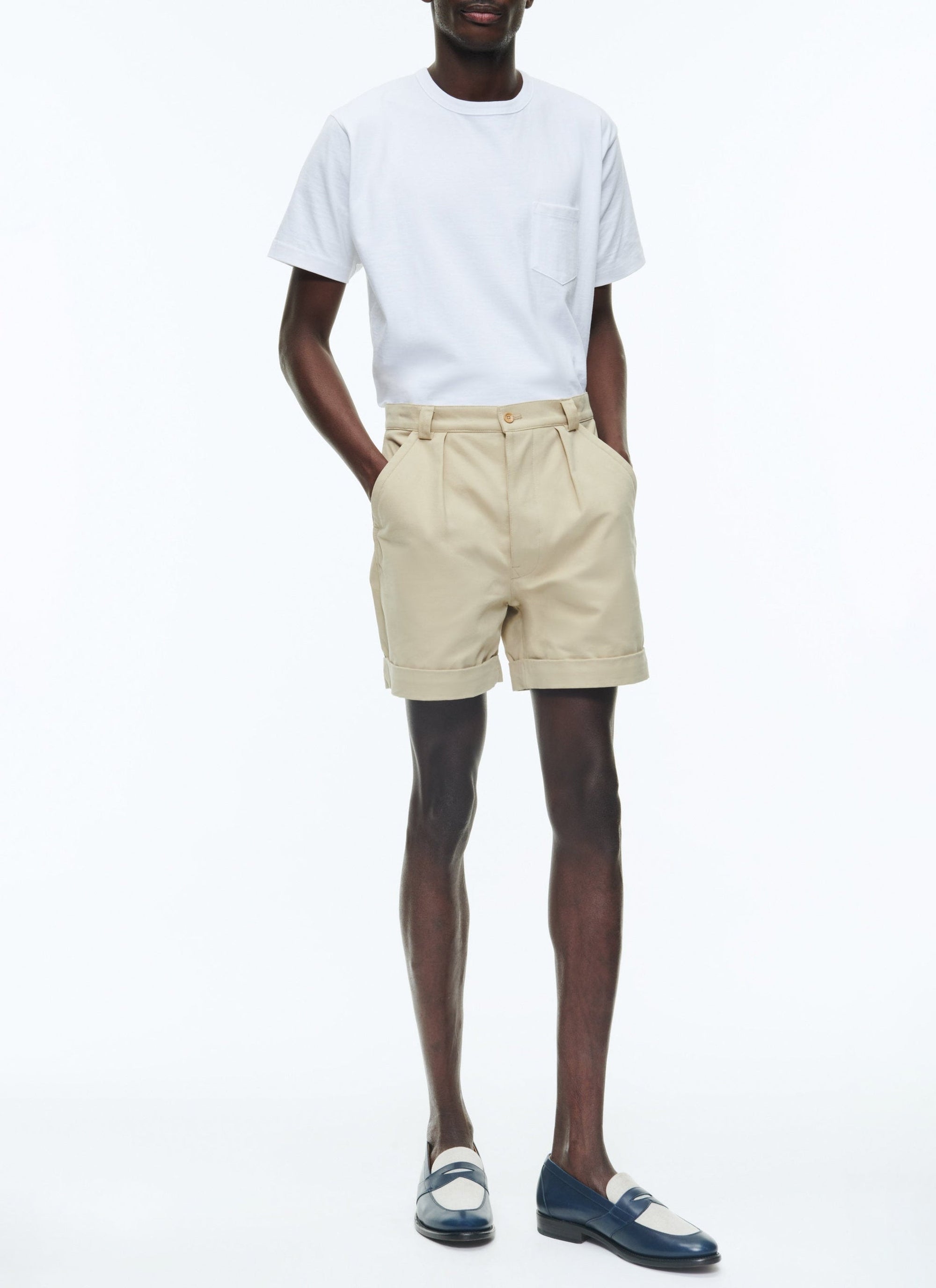 Bermuda shorts with button fastening - Ficelle