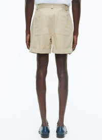 Bermuda shorts with button fastening - Ficelle