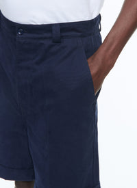 Bermuda shorts with button fastening - Carbon