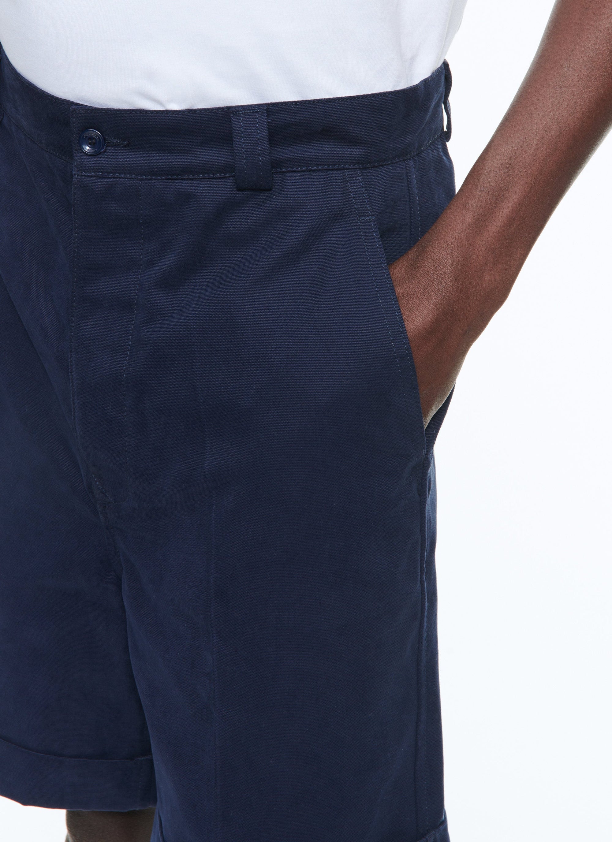 Bermuda shorts with button fastening - Carbon