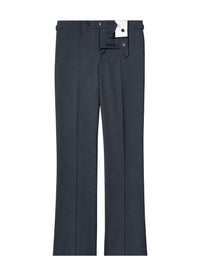 Fitted trousers in wool canvas - Ash