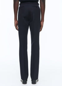 Pantalon ajusté en laine - Marine