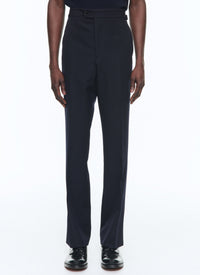 Pantalon ajusté en laine - Marine